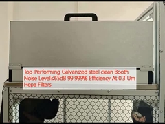 Hiệu suất cao nhất Thép kẽm sạch Booth Lượng tiếng ồn ≤65dB 99,999% Hiệu quả ở 0,3 Um Hepa Filters