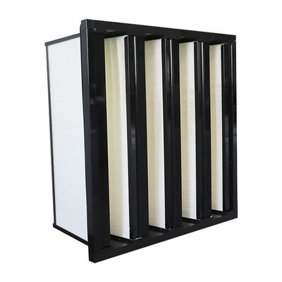 W hình dạng V Bank Air Filter Superfine Fiber Glass H11 H12 99,99% 0.3um