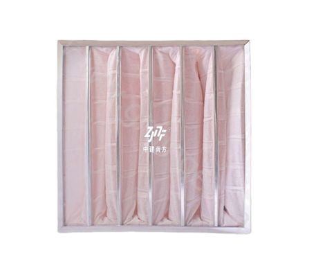 Hiệu quả Bộ lọc không khí túi bằng sợi tổng hợp / sợi thủy tinh với túi bụi số có thể tùy chỉnh