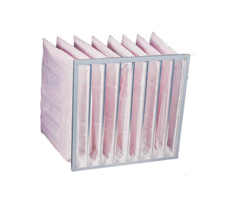 Bộ lọc túi túi chất xơ tổng hợp hiệu suất trung bình, HVAC F5 F6 F7 F8 F9 Bộ lọc túi thu bụi