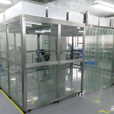 H14 HEPA Soft Wall Cleanroom Booth Dễ dàng lắp ráp với dòng chảy Laminar FFU Ceiling PVC Curtain