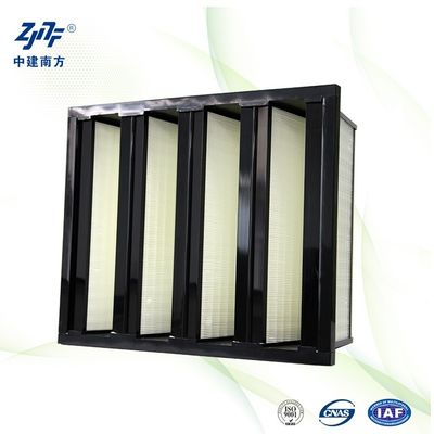 Hệ thống HVAC thu thập bụi cao W Cell V Bank Air Filter 99,99% Cho phòng sạch Laminar Flow Hood