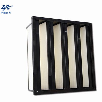 Phân hiệu quả MERV 8 Bộ lọc không khí siêu mịn V Ngân hàng loại W bụi Capacity lọc lớn Thu thập bụi