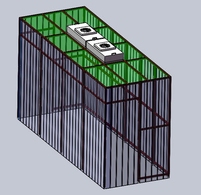 Phòng vệ sinh tường PVC thủy tinh với điều khiển áp suất dương / âm - Hệ thống lắp đặt nhanh