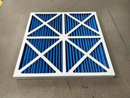 Bộ lọc không khí hình chữ nhật vải không dệt với khung thép kẽm cho nhà máy sản xuất