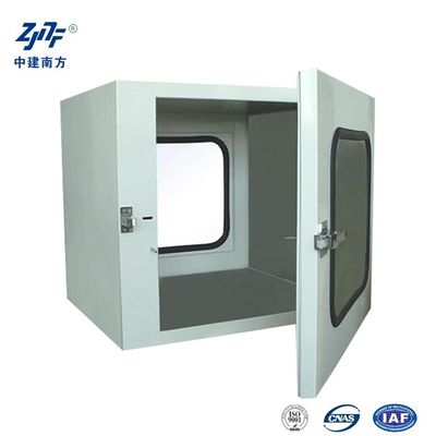 Hộp thông qua phòng sạch bằng nhôm và thép không gỉ với ánh sáng tia cực tím và hệ thống khóa điện tử