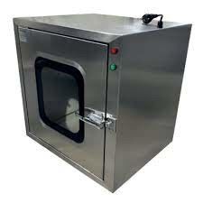 Công nghiệp quang học Cleanroom Pass Box với Air Lock Pass-Through và hàng rào không khí bằng bạc