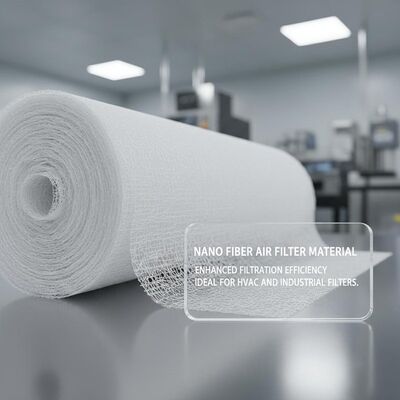 quality Vật liệu lọc không khí Nano Fiber Nâng cao hiệu quả lọc Phương tiện lọc không khí Lý tưởng cho bộ lọc HVAC và công nghiệp factory